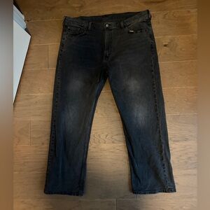 Levi's Men's Washed Black 569 Loose Straight Jeans. 40x32